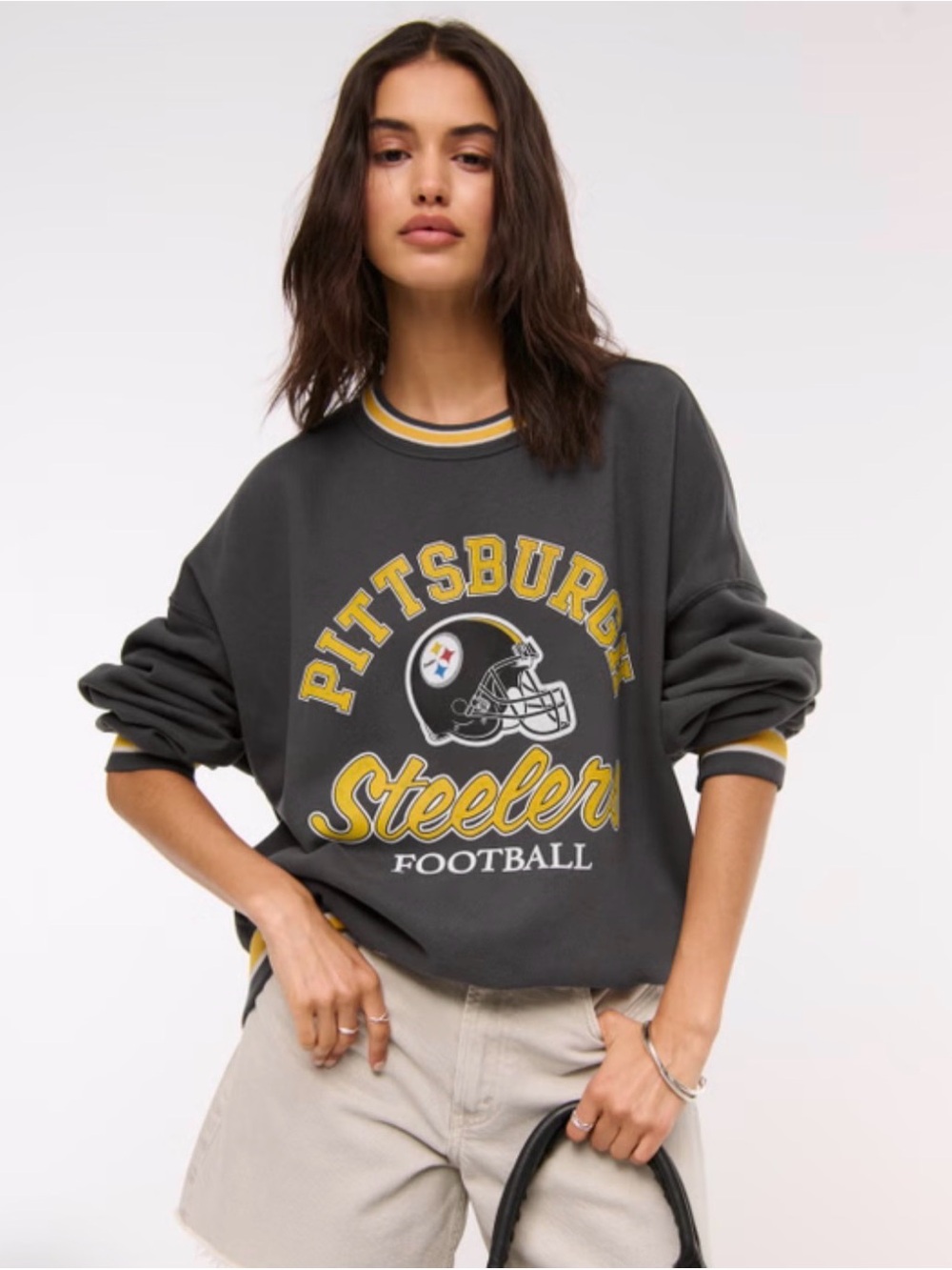 Abercrombie & Fitch NFL Pittsburgh Steelers Sunday Crewneck Size XXL